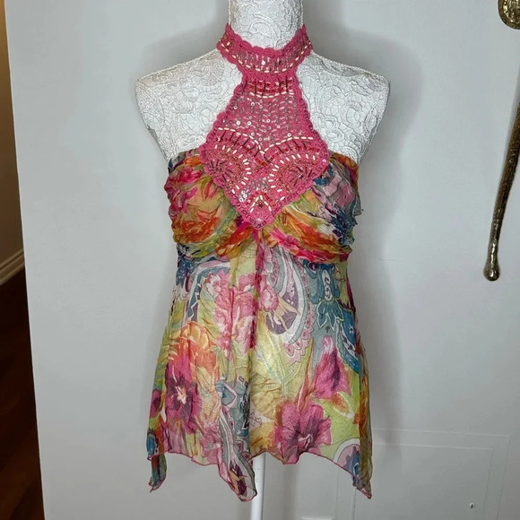 Morgan de Toi Halter Neck Top - Picture 1 of 6